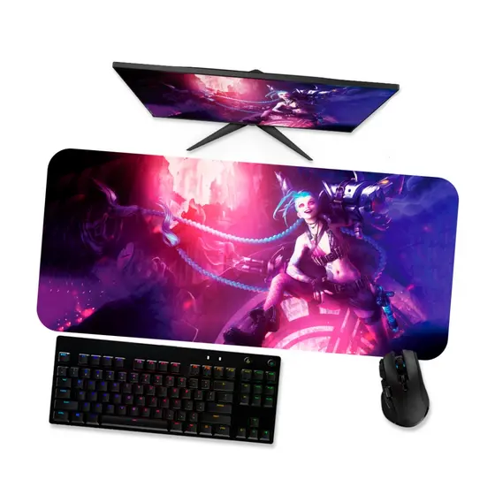 Mouse Pad Gamer Grande LoL  JINX CLASSIC 2  LoL 90x40 80x40 60x40 70x30 45x40