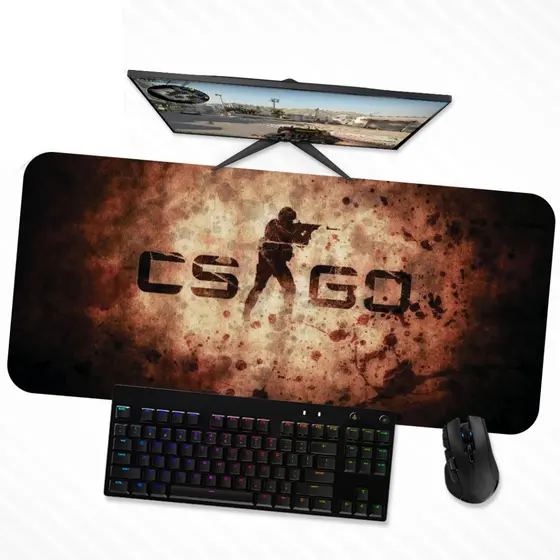 Mouse Pad Gamer Grande  CSGO Logo 1  90x40 80x40 60x40 70x30 45x40
