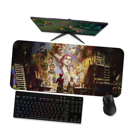 Mouse Pad Gamer Grande LoL Arcane 2 LoL 90x40 80x40 60x40 70x30 45x40