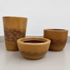 Kit 3 Vasos para Plantas Decorativos Marmorizados em Polietileno Jardim Sala N1 N2 N3