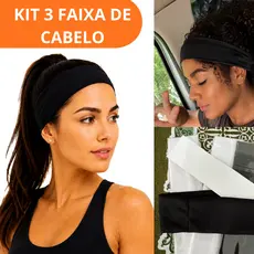 Kit 3 Faixa de Cabelo Esportiva Feminina Headband Para Penteados