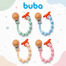 Prendedor de Chupeta Buba em Silicone com Clip Seguro