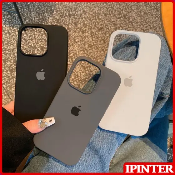 Capa De Telefone De Silicone Líquido Original Para iPhone Air 17 16 15 14 13 12 11 Pro Max Protetora Completa