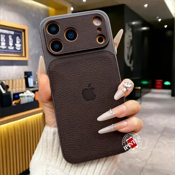 Capa De Textura De Couro PU De Alta Qualidade Para iPhone 17 16 15 14 13 Pro Max À Prova De Choque