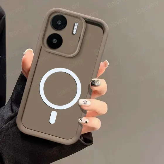 Xiaomi Redmi 13C 4G/POCO C65 4G Caixa De Alta Qualidade Moda Colorida TPU Silicone Carregamento Magnético Sem Fio Protetora Total
