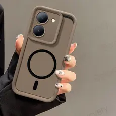 Para Xiaomi POCO M7 Pro 5G Capa Protetora De Lente De Borda À Prova De Choque Com Adesivo Magnético