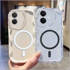 Para Samsung Galaxy A07 4G 5G/A06 Capa De Silicone Macio Com Adesivo De Carregamento Sem Fio Autoadesivo