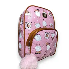 Mochila Maternidade Menina Mediana Escolar Acompanha Pompom