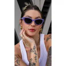 Óculos De Sol Feminino Premium Em Alta Blogueira Estiloso Oldstyle Proteção UV400 Doha