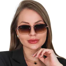 Óculos De Sol Zoe Doha Feminino Retro Premium Lente Policarbonato Metal Luxo Proteção Total UV400