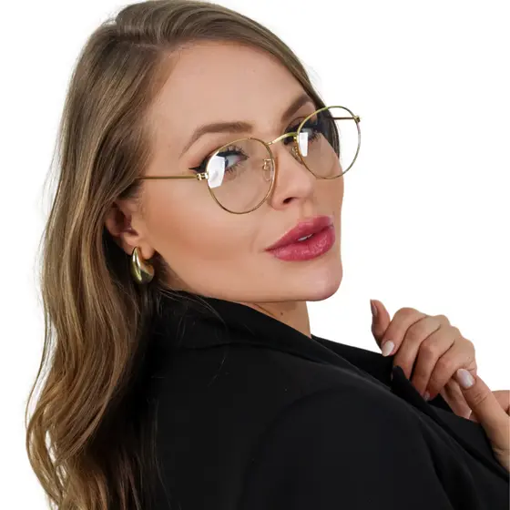 Armação de Óculos de Grau Geek Retro Feminino Original Doha Glasses