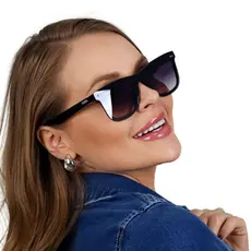 Óculos De Sol Quadrado Angra Borda Infinita Unissex Acetato Italiano Premium Proteção UV400 Moderno