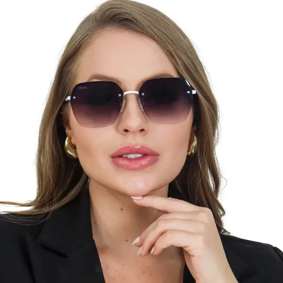 Oculos Feminino Geometrico Tendencia Com Proteção Uv400