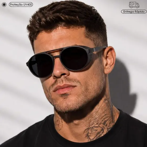 Óculos De Sol Redondo Original Masculino Moderno Boss Doha Glasses