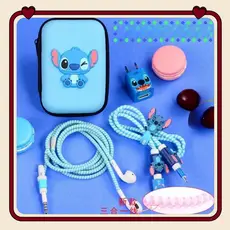 Conjunto De Desenhos Animados Usb Cabo Protetor De Carregador De Cabos Autocolantes Organizador Para Iphone