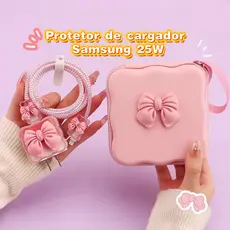 WEZFY  45FC  Estojo protetor com laço em degradê para carregador Samsung, compatível com carregador Samsung de 25W