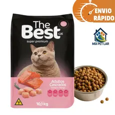 RAÇÃO THE BEST CAT PREMIUM ALIMENTO PARA GATOS ADULTOS CASTRADOS 10,1 KG SALMÃO & FRANGO