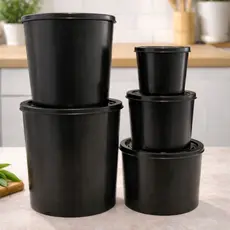 Kit 5 Peças Potes Organizadores Mantimentos Herméticos Cozinha casa