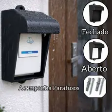 Protetor Campainha Interfone Sem Fio Externa Comercial Residencial Conta Sol Chuva