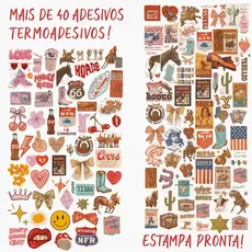 Adesivo termocolante DTF Country  termocolante para personalizar calça Jaqueta Camisa Pronto p Estampar envio imediato
