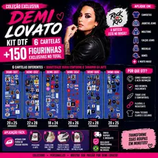 Cartela Demi Lovato  Termocolante Para Personalizar Roupas Rock in Rio
