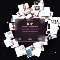 Cartela Termocolante Taylor Swift | 10 Estampas Exclusivas | DTF Têxtil Premium | Pronta Entrega