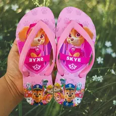 Chinelo sandalia Infantil Patrulha Canina Rosa Didedo Feminino Menina