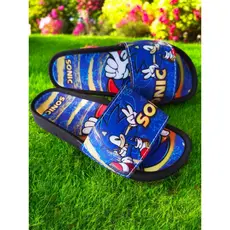 Sonic Chinelo Sandália Infantil Slide Menino Mickey Disney Macio Personagens Masculino Criança Lançamento