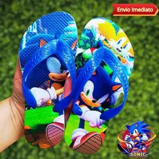 Chinelo Infantil Masculino Confortavel Menino sandalia de dedo Sonic Patrulha Canina Divertidamente