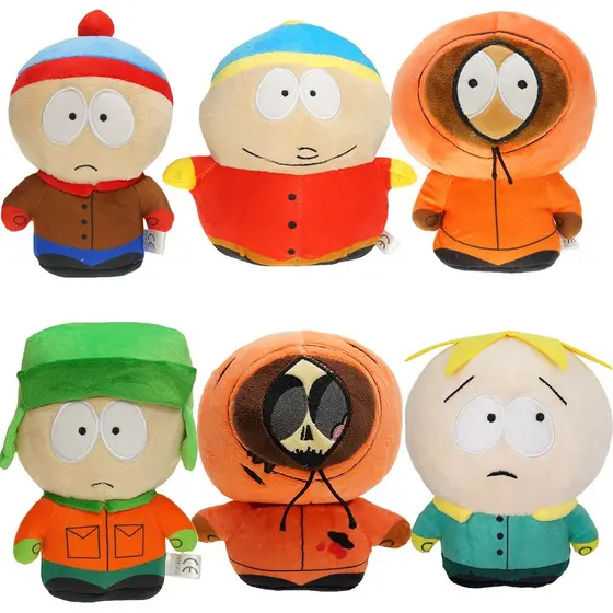 Boneca de pelúcia da banda americana South Park Stan Kyle Kenny Cartman almofada de pelúcia para crianças Presente de aniversário/brinquedos para meninos e meninas