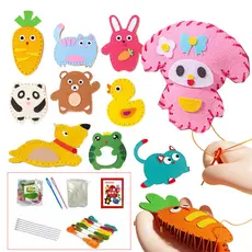 21 peças Kit de costura DIY, usado para brinquedos de animais costura brinquedos educativos infantis para treinar habili