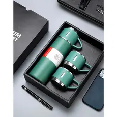 Caneca térmica de negócios, conjunto de presente de aço inoxidável 304 com 3 xícaras