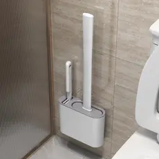 2 Em1 Escova De Silicone Para Vaso Sanitário Base De Banheiro Privada, Alta Eficiência Limpar