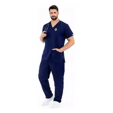Pijama Cirúrgico Masculino Scrub Hospitalar Enfermagem E Cuidador De Idosos Medicina Unissex