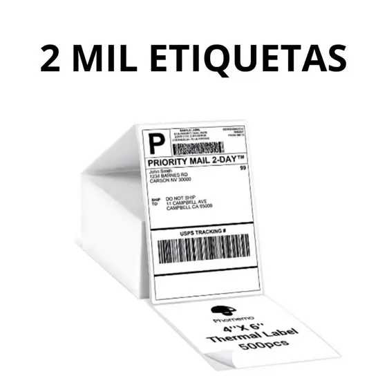 2000 Etiqueta Térmica Papel Adesivo 10x15CM Papel Térmico e Papel Contínuo