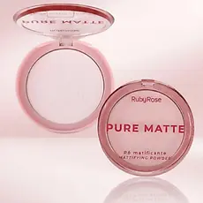 Pó Compacto Ruby Rose Puro Matte Matificante Facial Longa Duração