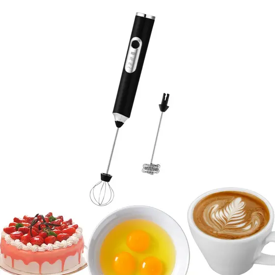 Batedor Misturador Mixer Elétrico para Bebidas Leite Café Clara de Ovos 2 EM 1 Facilida Vida