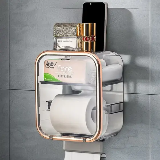 Caixa Porta Papel Higiênico Dispenser Organizador Banheiro