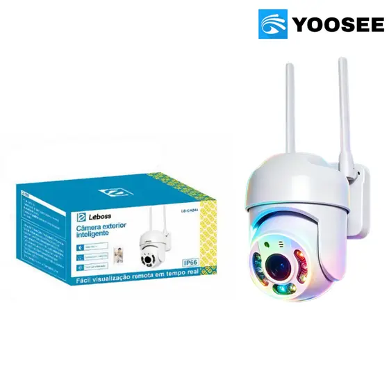Câmera de Segurança Wi-Fi Externa com Alarme e Áudio Bidirecional 1080P Yoosee para Casa e Comércio