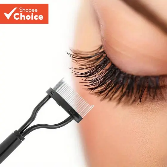 Conjunto De Pente De Sobrancelha E Escova De Cílios Com Dentes De Aço Para Modelagem Uniforme Ferramenta De Assistência