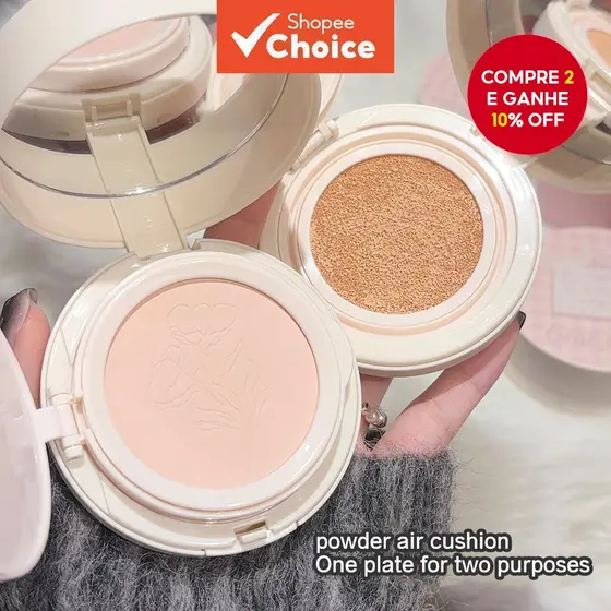 Gege Bear Fundação Configuração Pó 2 Em 1 Facial BB Creme Almofada De Ar À Prova Dwaterproof Água Com Espelho Viagem