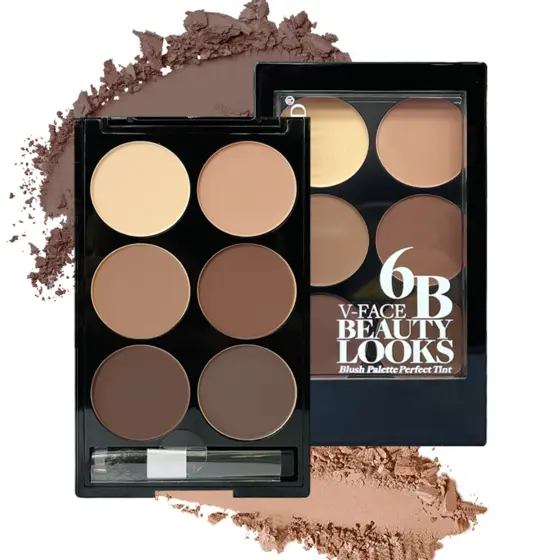 Pó De Sombra Compacto V-FACE 6-Color Matte Contour