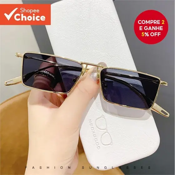 Óculos De Sol Quadrados De Metal Com Armação Pequena – Design Clássico Retrô Leve Unissex Para Dirigir E Atividades Ao A