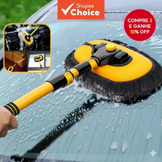 Escova De Limpeza Do Carro Lavagem Telescópica Alça Longa Mop Chenille Vassoura Acessórios Automóveis