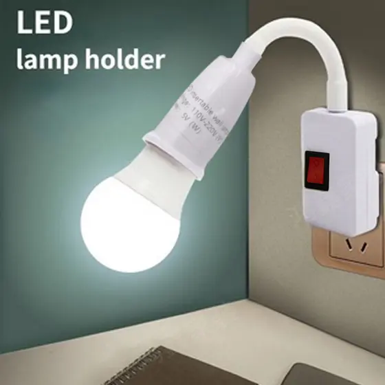 LED Plug In Night Light Lâmpada De Parede De Cabeceira Economizadora De Energia Com Interruptor Sem Festival De Primaver