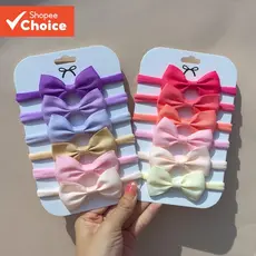 Tiara Com Laço Para Bebês Meninas , Fita De Gorgorão De Cor Sólida , Acessórios Cabelo E Crianças Pequenas