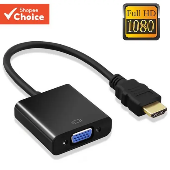 [Shopee Choice] Adaptador HD 1080P HDMI Para VGA Conversor Analógico Digital PC Laptop Tablet