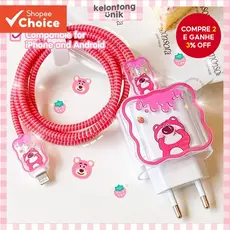5 Pçs Conjunto Caso Carregador Para iPhone 18W/20W Protetor De Cabeça De Carregamento Onda Borda Cabo Mordida Capa Fio E