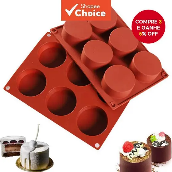 Molde Cilíndrico Pequeno De Silicone Para Sabão E Bolo , Faça Você Mesmo , Cozimento Artesanal , Uma Ou Seis Peças