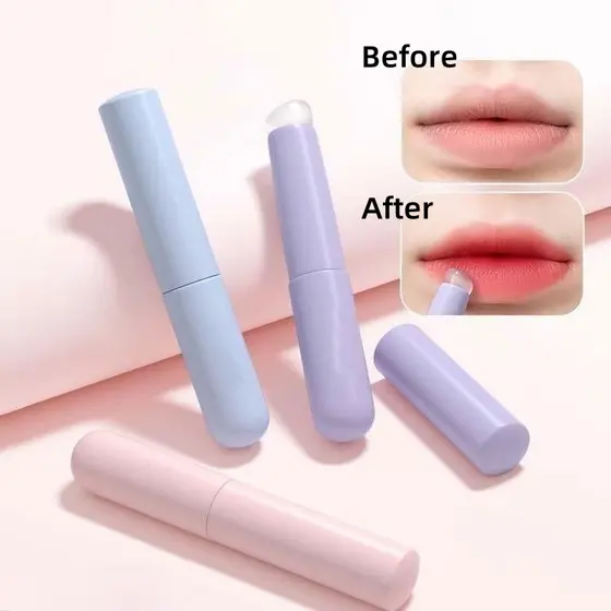 Cabeça Redonda Da Escova Labial De Silicone , Aplicador Portátil À Prova De Manchas Com Ferramenta De Cobertura